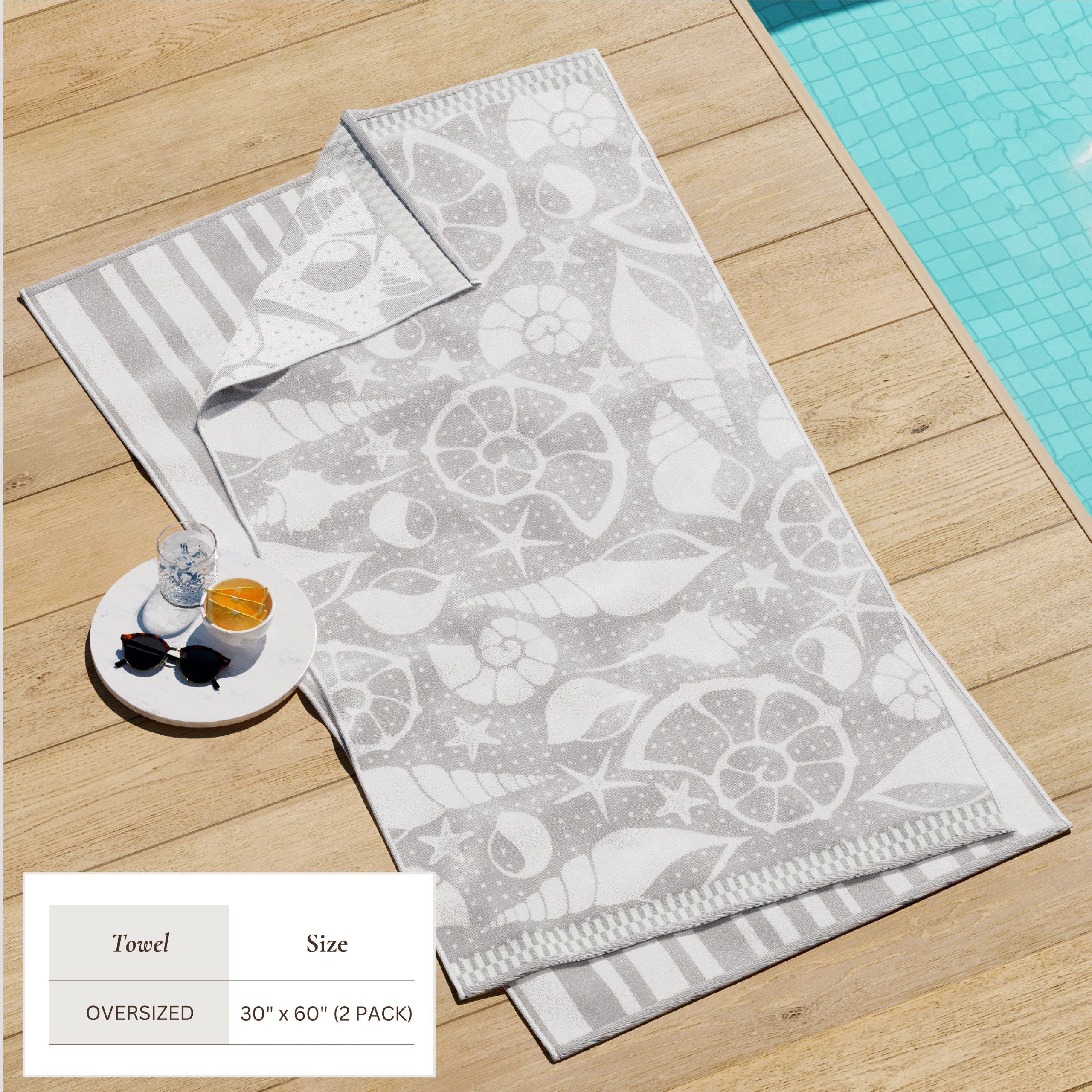 Cotton Velour Beach Towel - Maui Collection - Image 23