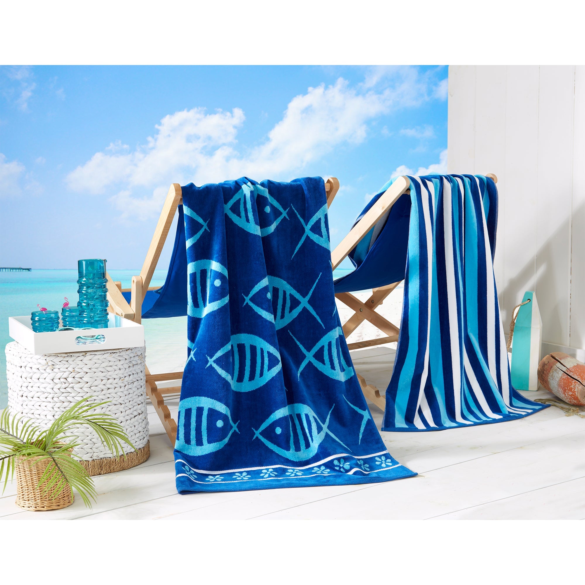 Cotton Velour Beach Towel - Maui Collection - Image 29